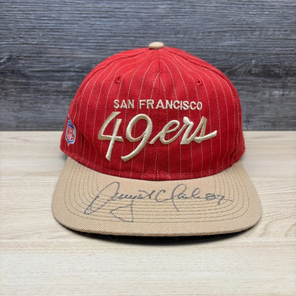 Vintage San Francisco 49ers Hat Sports Specialties Script Pinstripe Dwight Clark